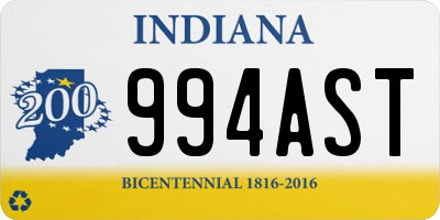 IN license plate 994AST