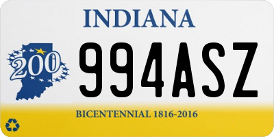 IN license plate 994ASZ