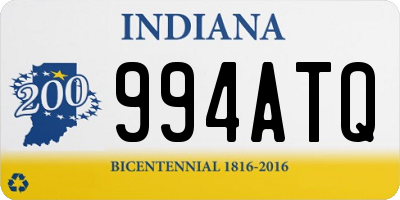 IN license plate 994ATQ