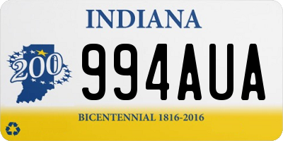 IN license plate 994AUA