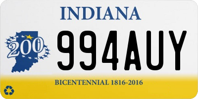 IN license plate 994AUY