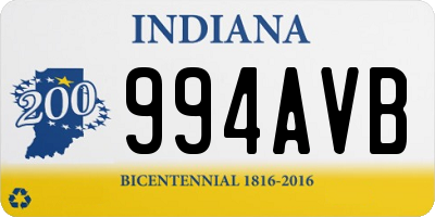 IN license plate 994AVB