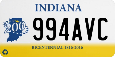 IN license plate 994AVC