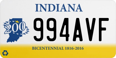 IN license plate 994AVF