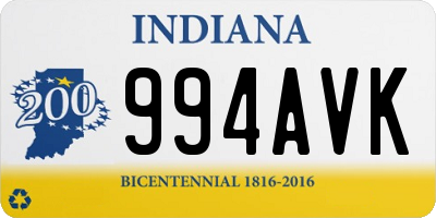 IN license plate 994AVK