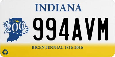 IN license plate 994AVM