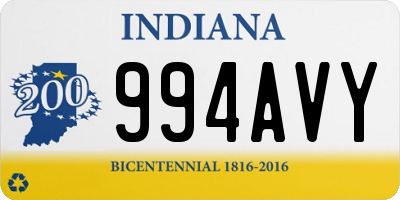 IN license plate 994AVY