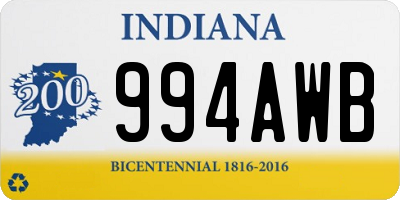 IN license plate 994AWB