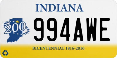 IN license plate 994AWE