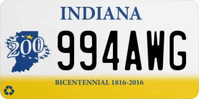 IN license plate 994AWG
