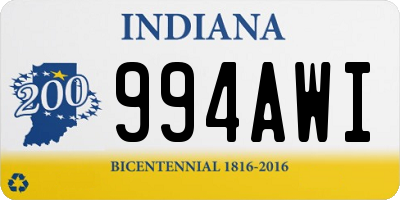 IN license plate 994AWI