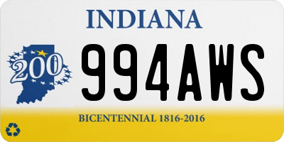 IN license plate 994AWS