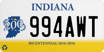 IN license plate 994AWT