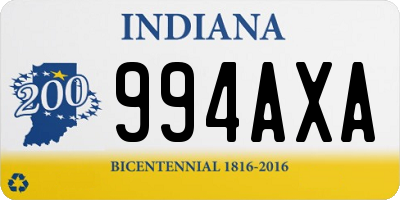IN license plate 994AXA