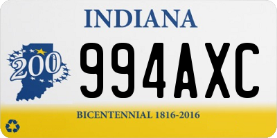 IN license plate 994AXC