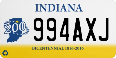 IN license plate 994AXJ