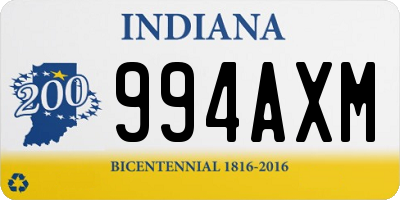 IN license plate 994AXM