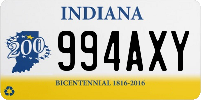 IN license plate 994AXY