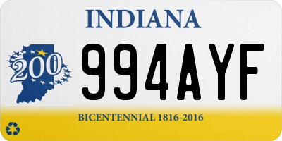 IN license plate 994AYF