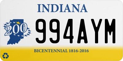 IN license plate 994AYM