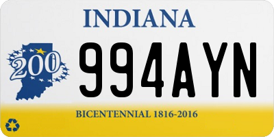 IN license plate 994AYN