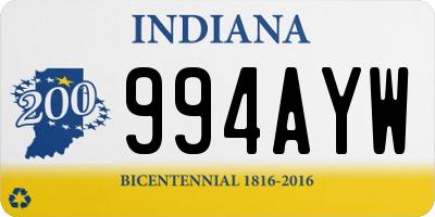 IN license plate 994AYW