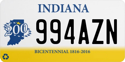 IN license plate 994AZN