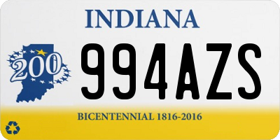 IN license plate 994AZS