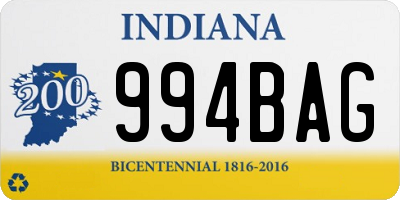 IN license plate 994BAG