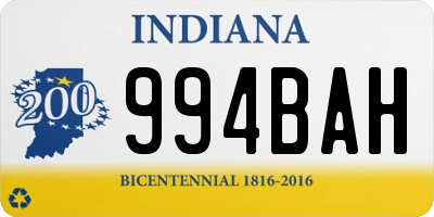 IN license plate 994BAH