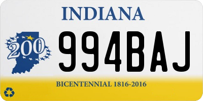 IN license plate 994BAJ