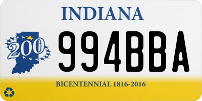 IN license plate 994BBA