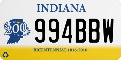 IN license plate 994BBW