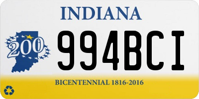 IN license plate 994BCI