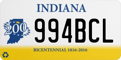 IN license plate 994BCL