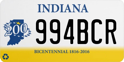 IN license plate 994BCR