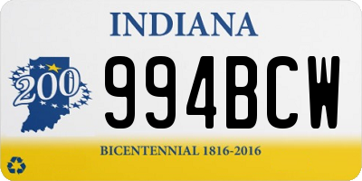 IN license plate 994BCW