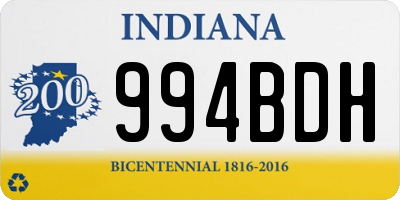 IN license plate 994BDH