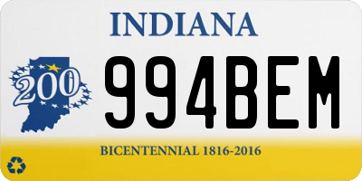 IN license plate 994BEM