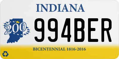 IN license plate 994BER