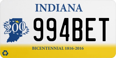 IN license plate 994BET