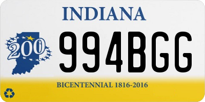 IN license plate 994BGG