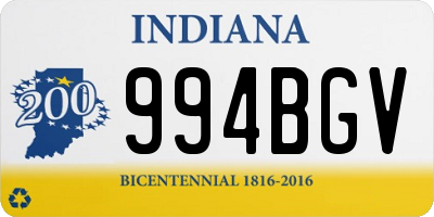 IN license plate 994BGV