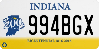 IN license plate 994BGX