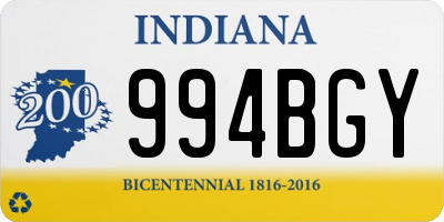 IN license plate 994BGY