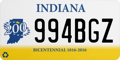 IN license plate 994BGZ