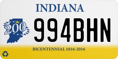 IN license plate 994BHN