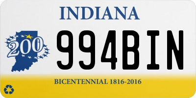 IN license plate 994BIN