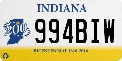 IN license plate 994BIW