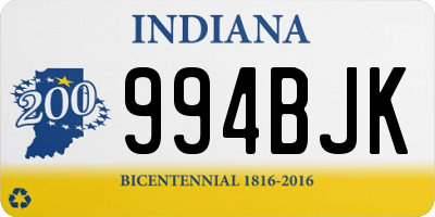 IN license plate 994BJK